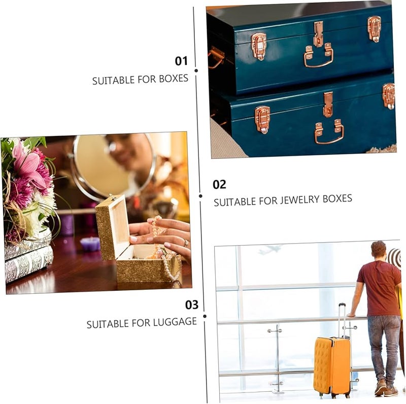 أقفال صغيرة على شكل قلب 12 قطعة مع مفاتيح مقاومة للصدأ من الحديد للخزانات، الأمتعة، السفر، المنزل - Image 4