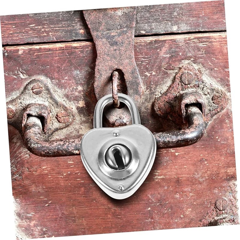 أقفال صغيرة على شكل قلب 12 قطعة مع مفاتيح مقاومة للصدأ من الحديد للخزانات، الأمتعة، السفر، المنزل - Image 3