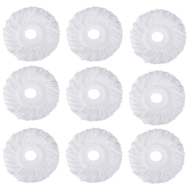GTC® Microfiber Refill Mop Head Replacement Head Refill for 360 Rotating Easy Spin Mop Cleaner Duster (Pack of 9) - Image 1
