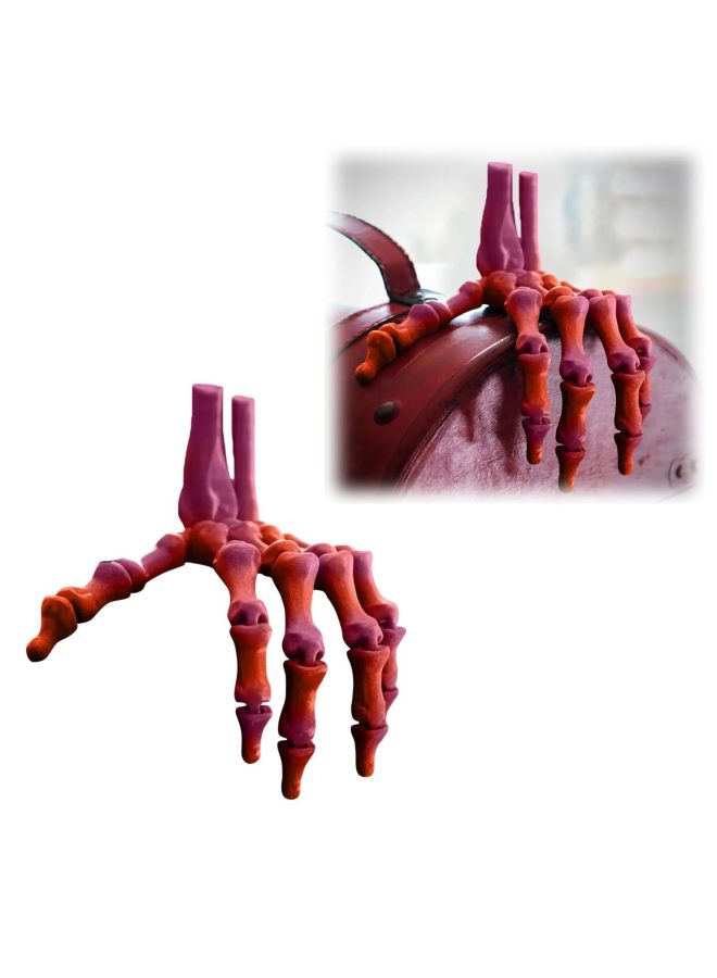 Loquat Hot-Selling 3D Printed Skeleton Hand  Skeleton Hand Decorative Ornaments Movable-Color:3d Skull Hand Purple Green - Image 4