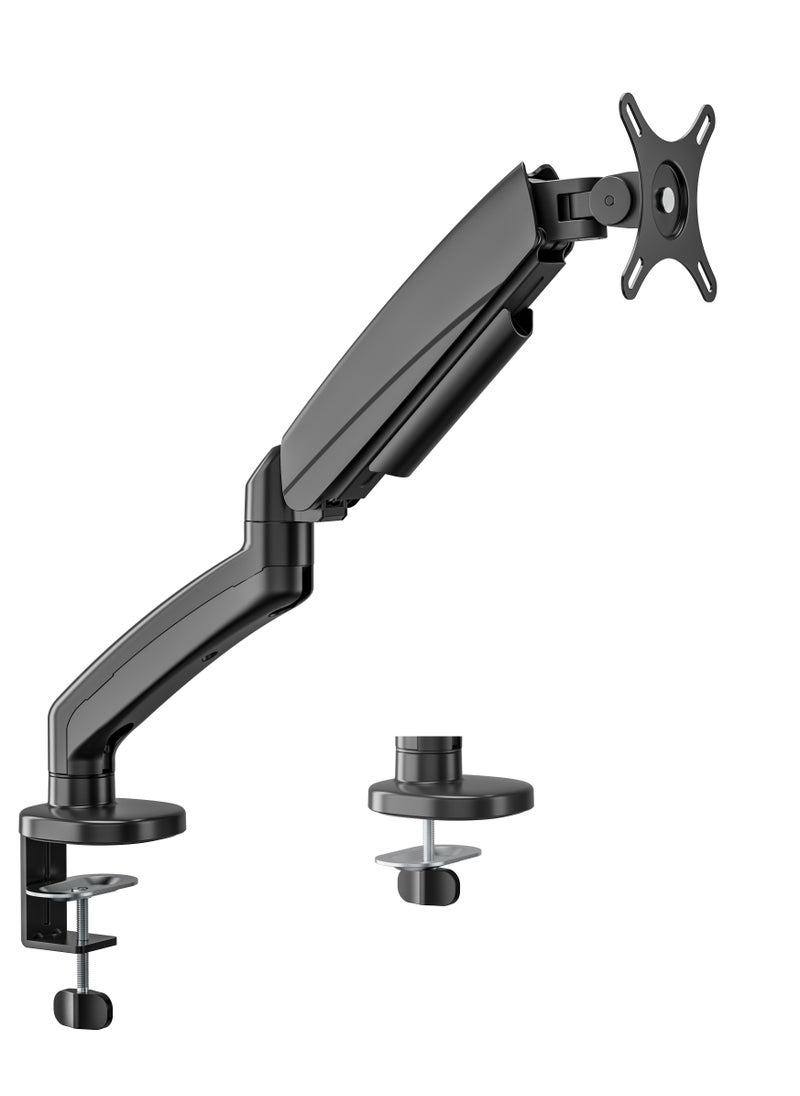 INFINIARC INFINIARC Single Screen Mechanical Spring Monitor Arm Fits 17"-32" Monitors, Curved Monitor Support, 2 to 9kg Weight Capacity, 450mm Extension, 180° Rotation,Tilt, Swivel, Cable Management – Black  - Image 1