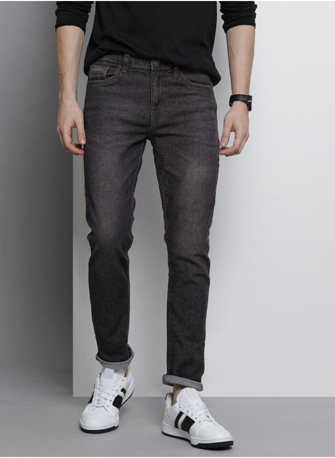 The Indian Garage Co Men Slim Fit Solid Mid-Rise Stretchable Jeans  - Image 1