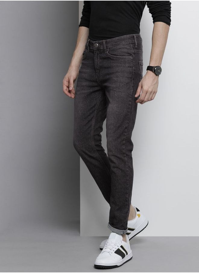 The Indian Garage Co Men Slim Fit Solid Mid-Rise Stretchable Jeans  - Image 2