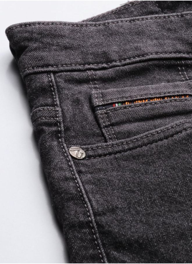 The Indian Garage Co Men Slim Fit Solid Mid-Rise Stretchable Jeans  - Image 4