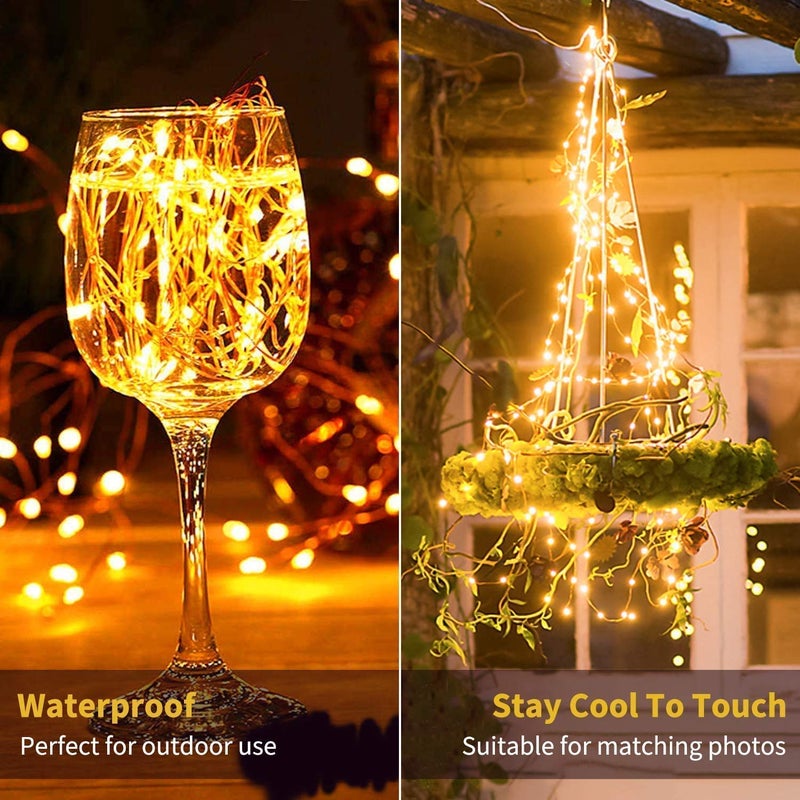 Lexton Lexton 10 m Led Copper String Light USB Sourced Warm White for Indoor Outdoor Decorations Diwali Christmas Wedding Party Lawn Pack of 2  - Image 5