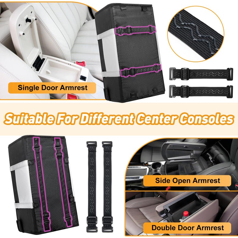 NECKORY Portable Dog Car Seat for Small Dogs, Booster Seat with Safety Leash & Washable Cushion, Pet Car Seat with Adjustable Straps for Travel - Black&White - Image 4