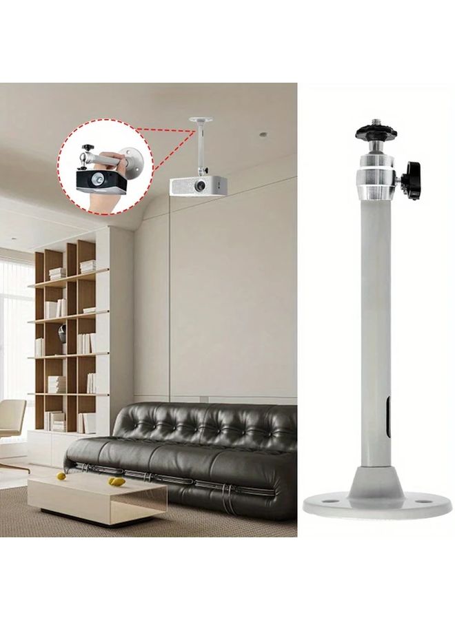 2024 Rotatable Aluminum Projector Mount Bracket 1pc Round Design Easy Installation - Image 1