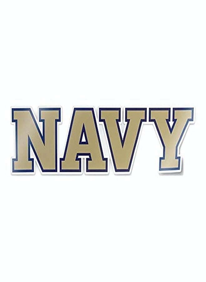 Nudge Printing Nudge Nudge Printing US Naval Academy Block Navy Logo Car Decal Bumper Sticker - Image 1