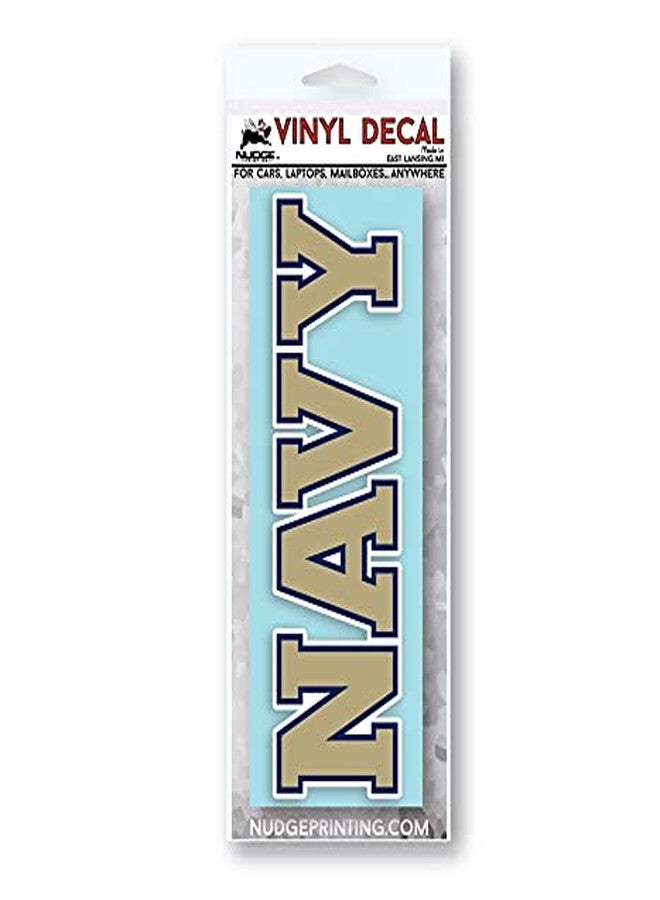 Nudge Printing Nudge Nudge Printing US Naval Academy Block Navy Logo Car Decal Bumper Sticker - Image 2