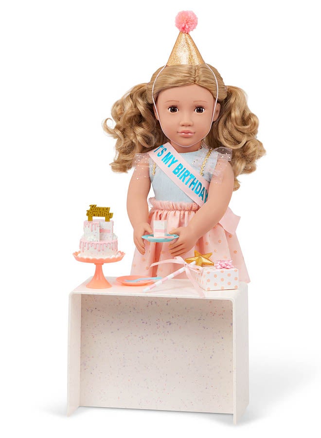 Our Generation Fashionable 18-inch Birthday Party Girl Doll with Birthday Party Accessories, Gifting Toys, Age 6+ years, Character-Romy - Image 4