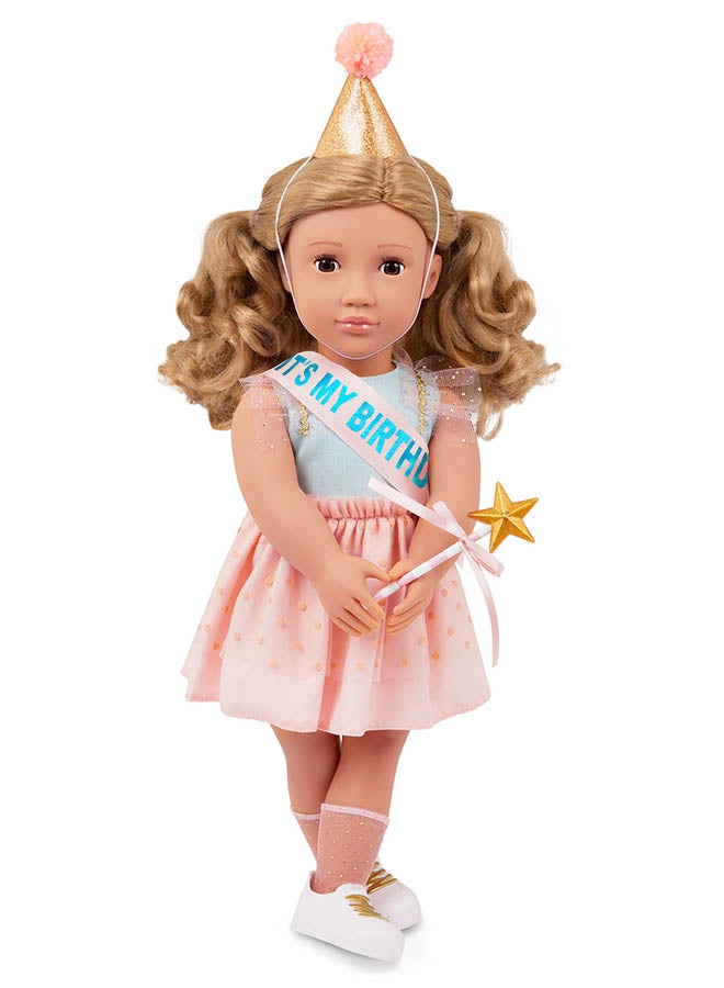 Our Generation Fashionable 18-inch Birthday Party Girl Doll with Birthday Party Accessories, Gifting Toys, Age 6+ years, Character-Romy - Image 3