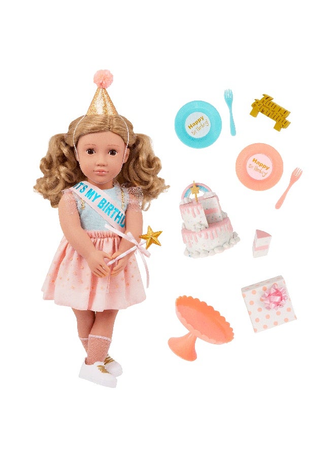 Fashionable 18-inch Birthday Party Girl Doll with Birthday Party Accessories, Gifting Toys, Age 6+ years, Character-Romy - pzsku/ZE22A53C41B1D2BE27AFCZ/45/_/1729160129/47a6eae9-3003-4e1a-92b4-3d6b9a0e6f6d