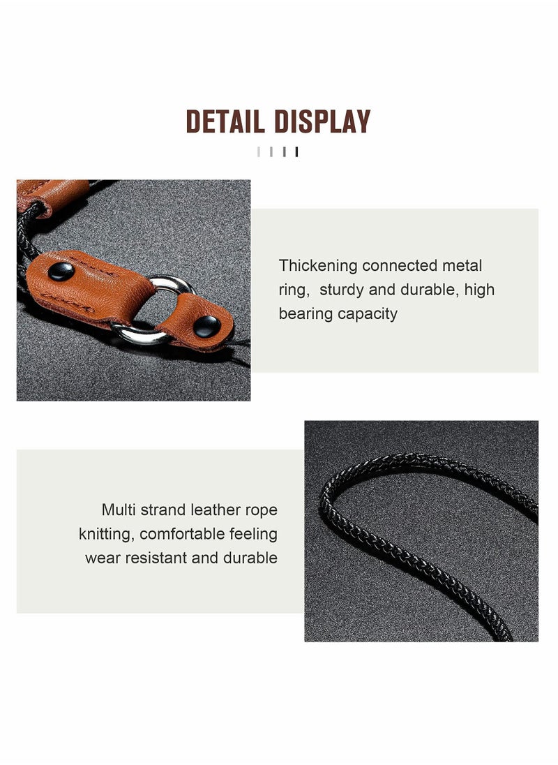 Y&D Camera Wrist Hand Strap For DJI Camera, Phone Leather Woven Lanyard Adjustable Anti Slip Drop, Accessories Compatible POCKET 2 OM4 5 SE INSTA 360 X2 MOBILE 3 ACTION  - Image 2