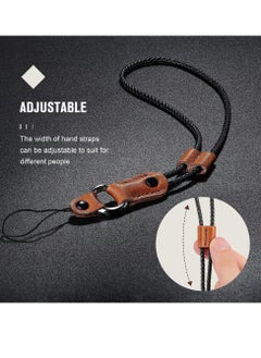 Y&D Camera Wrist Hand Strap For DJI Camera, Phone Leather Woven Lanyard Adjustable Anti Slip Drop, Accessories Compatible POCKET 2 OM4 5 SE INSTA 360 X2 MOBILE 3 ACTION  - Image 3