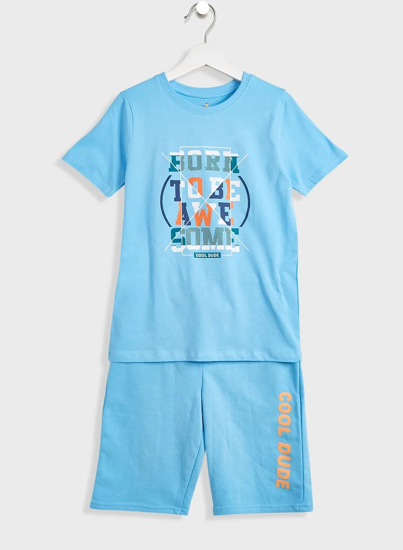 Pinata Casual T-Shirt And Shorts Set For Boys