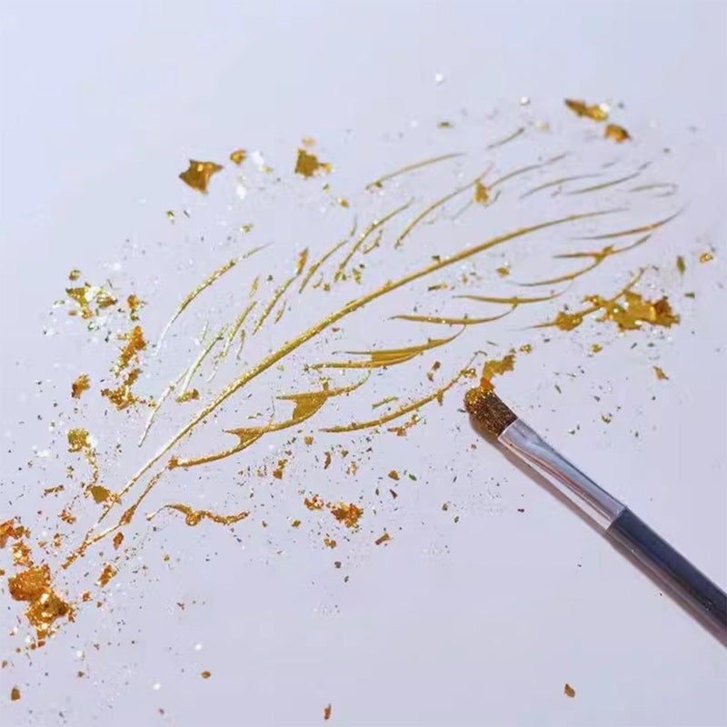 VGSEBA Gold Leaf Adhesive,Gilding Adhesive,Gold Leaf Glue for Craft, Arts, Wood Use (100ml + Brush + Gloves) - Image 4