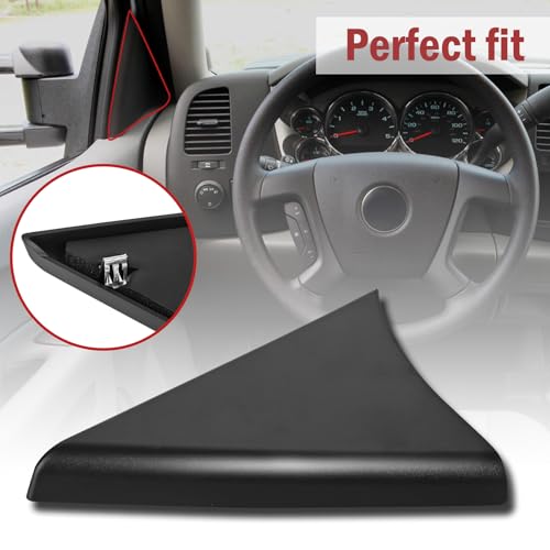 OKPARZ Replacement for Front Door Upper Trim Panel Left Driver Side 2007-2013 Chevrolet Silverado GMC Sierra Yukon 25857289 - Image 3