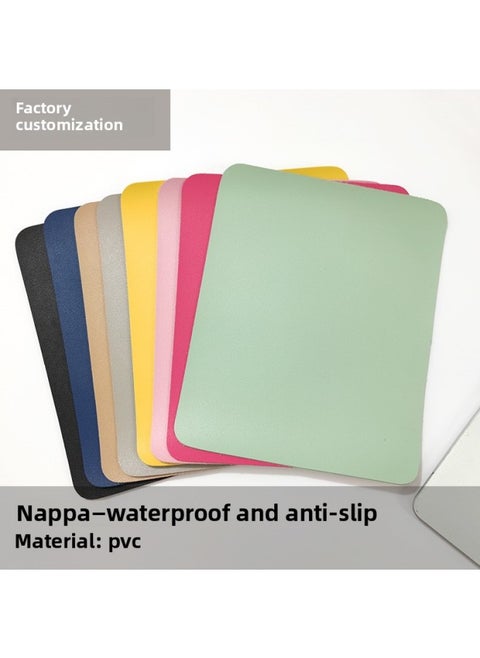 Low Price Nappa Leather Flannel Bottom Mouse Pad Flat Notebook Desk Mat Dining Table Mat Can Be Printed-Specifications And Models:Leather; 60*30mm; Gray; No Locking; Upload By Yourself