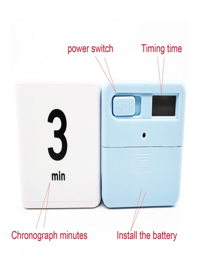 WedFeir 2 Pieces Cube Timers, Kitchen Child Timer Exercise Timer, Workout and Game, Gravity Sensor Flip Timers for Time Management (1 3 5 10 Minutes and 15 20 30 60 Minutes) - Image 3