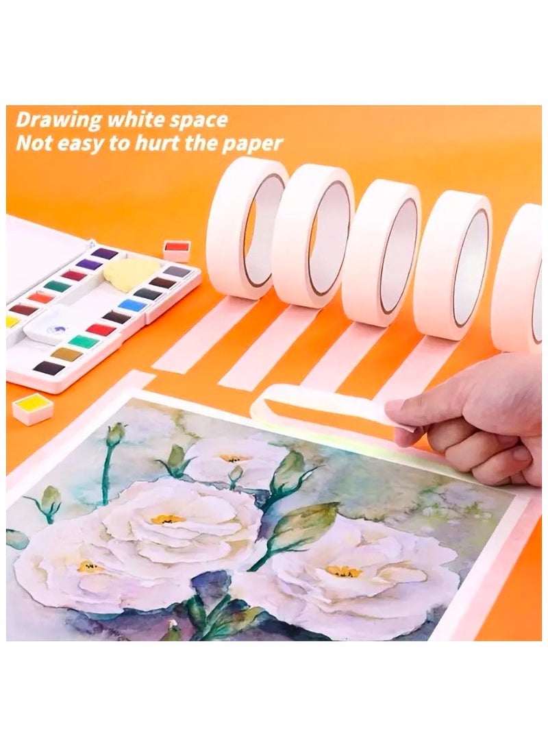 Generic 3-Roll Premium Masking Tape , Medium Adhesion Artist Tape, Removable Acid-Free General Purpose Paper Tape(0.59/0.79/1.18in. Width x 394in.Length), Perfect for Painting, Labeling, Marking, Gardening,  - Image 2