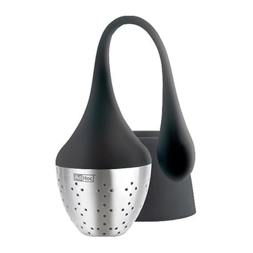 AdHoc Hangtea Infuser Black - Tea Infuser Kitchen Accessory - Dishwasher-Safe Metal Strainer for Fruit & Other Teas - Stainless Steel Diffuser with Silicone Arm - Essential Filter for Tea - Image 1