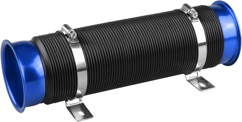 AUTO MT Turbine 76MM 3inch Adjustable Flexible Air Intake Pipe - Universal Car Cold Air Turbo Inlet Hose (Blue) - Image 1