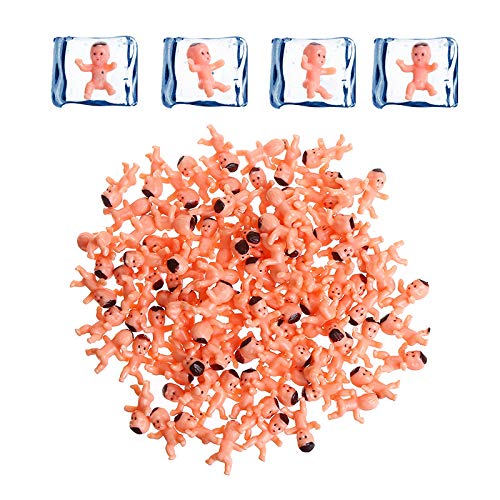 CCINEE 120 Pieces Mini Plastic Babies for Baby Shower Games 1 Inch Bulk Tiny King Cake Babies Figurines for Ice Cube Game Party Decoretions - Image 1
