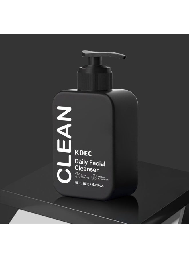 ك أو إي سي منظف الوجه اليومي 150g -الخيزران الفحم التنظيف العميق مع استخراج الشاي الأخضر والجليسيرين الحليب الحليب، غير مهيجة الجلد المنعش - Image 1