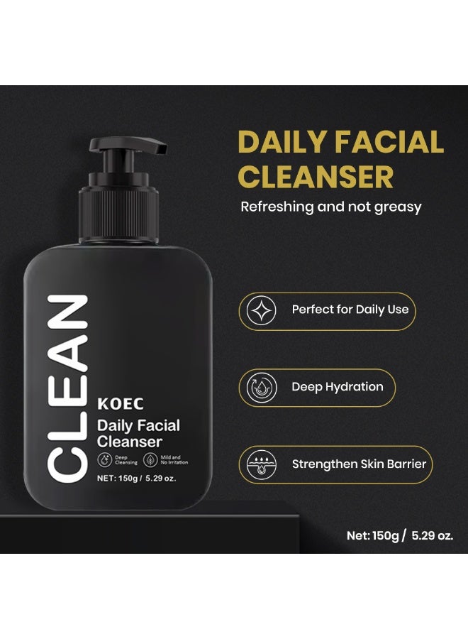 ك أو إي سي منظف الوجه اليومي 150g -الخيزران الفحم التنظيف العميق مع استخراج الشاي الأخضر والجليسيرين الحليب الحليب، غير مهيجة الجلد المنعش - Image 2