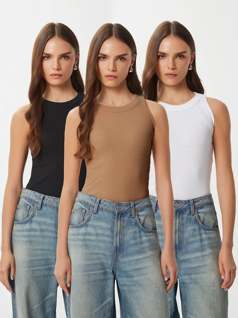 Lovely Istanbul ISTANBUL Fitted Cotton 3-Pack Tank Top