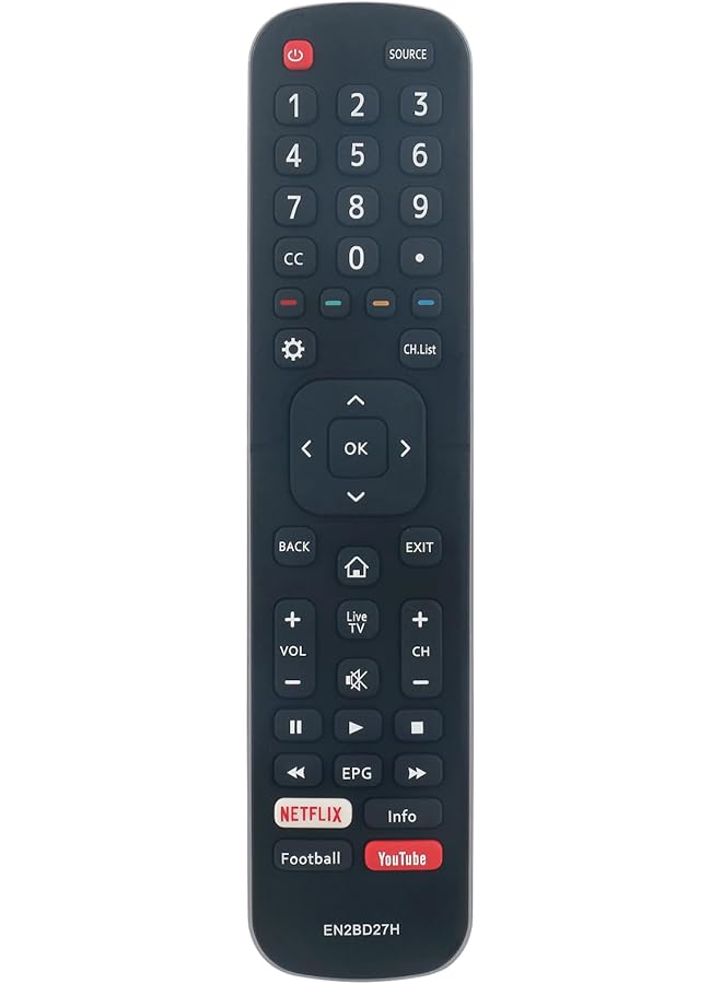 ELTRAZONE EN2BD27H Replacement Remote Control for Hisense TVs – Compatible with 39A5605, 40E5600, 49E5600, H32B5600, H39AE5500, H40B5600, 43A5605 & More | Easy Setup, Long-Range Signal, Durable Design - Image 1