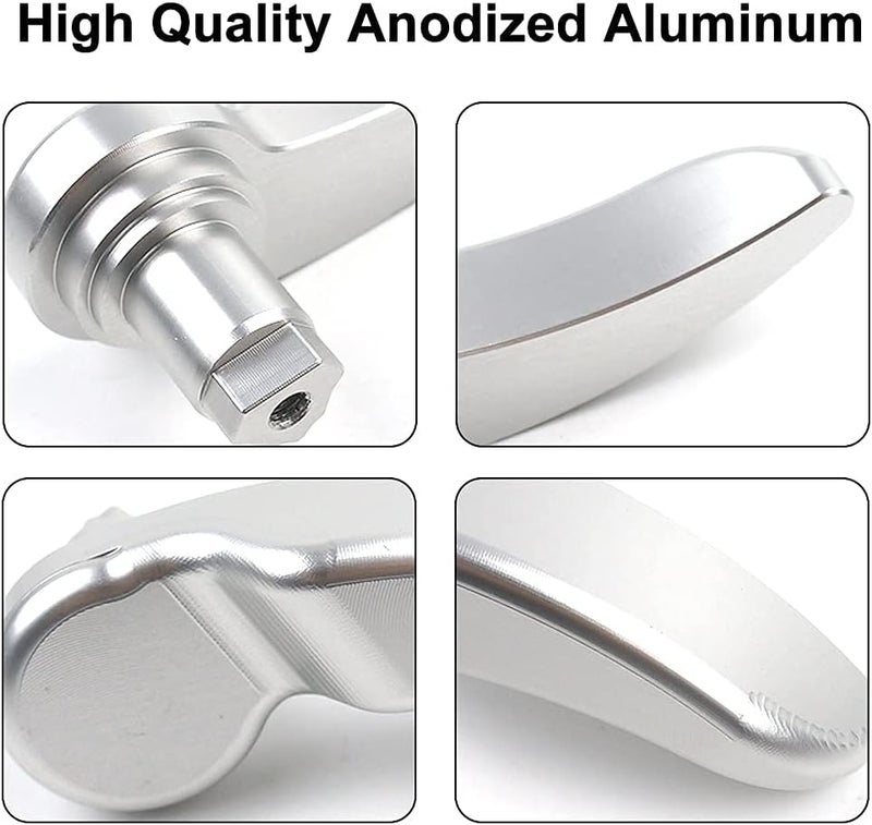 MDPROMCP Saddle Bag Latch Lever,Saddle Bag Lid Lifters Aluminum Compatible With Harley Davidson 2014-2023 Street Glide Road Glide Special Electra Glide Road King Ultra Limited with Hard Bags (Silver) - Image 2