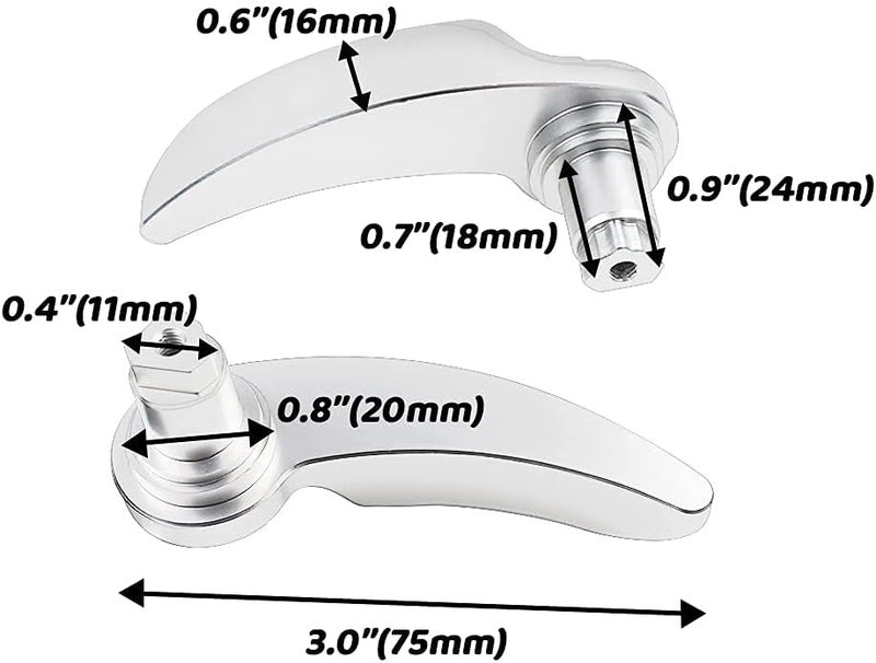 MDPROMCP Saddle Bag Latch Lever,Saddle Bag Lid Lifters Aluminum Compatible With Harley Davidson 2014-2023 Street Glide Road Glide Special Electra Glide Road King Ultra Limited with Hard Bags (Silver) - Image 5