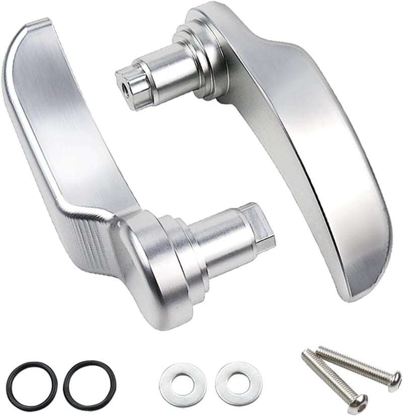 MDPROMCP Saddle Bag Latch Lever,Saddle Bag Lid Lifters Aluminum Compatible With Harley Davidson 2014-2023 Street Glide Road Glide Special Electra Glide Road King Ultra Limited with Hard Bags (Silver) - Image 1