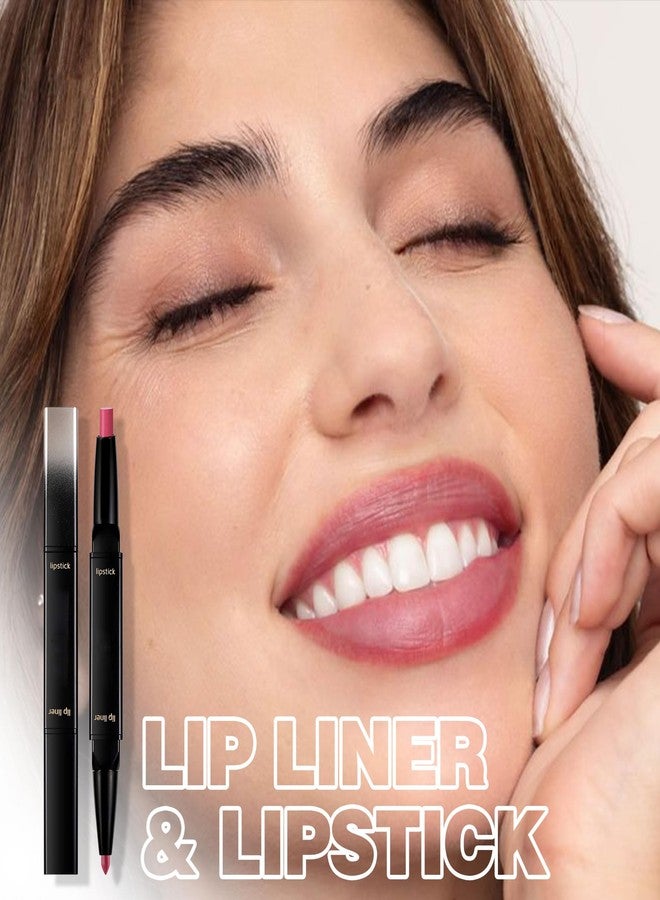 BEUKING Moisturizing 2-in-1 Lip Liner Lipstick, Matte Double-Ended Lip Makeup Pencil, High Pigmented Long-lasting Lipstick Matte Finish, Full Coverage Lipsticks for Fuller & Plumper Lips, 05 - Image 3