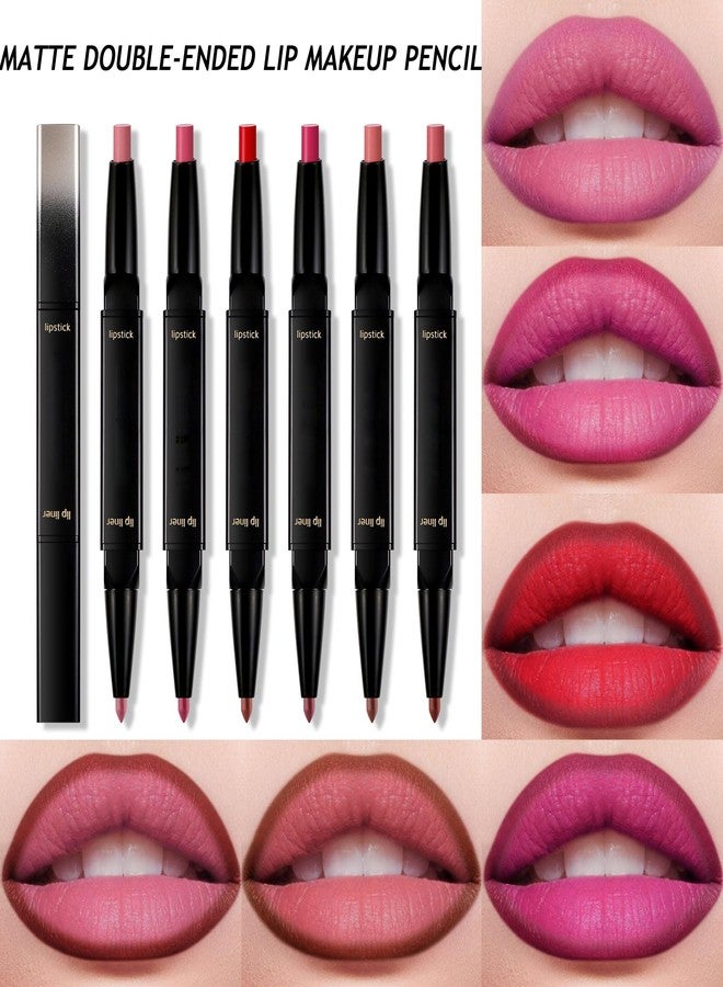 BEUKING Moisturizing 2-in-1 Lip Liner Lipstick, Matte Double-Ended Lip Makeup Pencil, High Pigmented Long-lasting Lipstick Matte Finish, Full Coverage Lipsticks for Fuller & Plumper Lips, 05 - Image 4