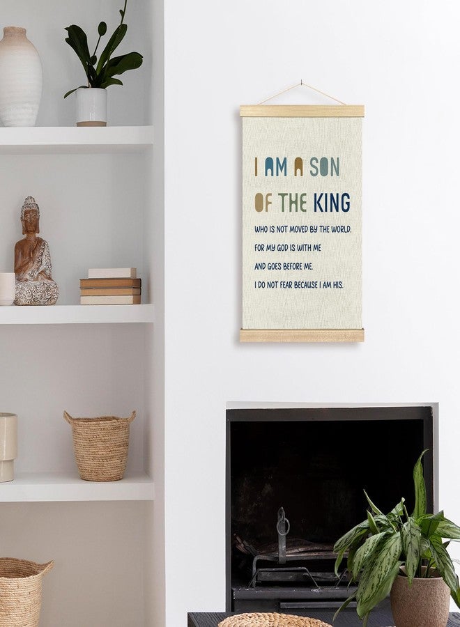 BCUANGD Christian Religious Wall Decor - Kids Boys Nursery Wall Art Poster Hanger with Wood Frames, Inspirational Scripture Wall Hanging Canvas Decor for Home Boys Room Bedroom, 12x16 Inches - Image 3
