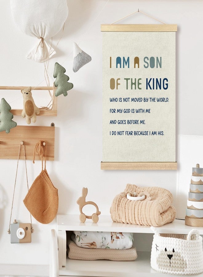BCUANGD Christian Religious Wall Decor - Kids Boys Nursery Wall Art Poster Hanger with Wood Frames, Inspirational Scripture Wall Hanging Canvas Decor for Home Boys Room Bedroom, 12x16 Inches - Image 5