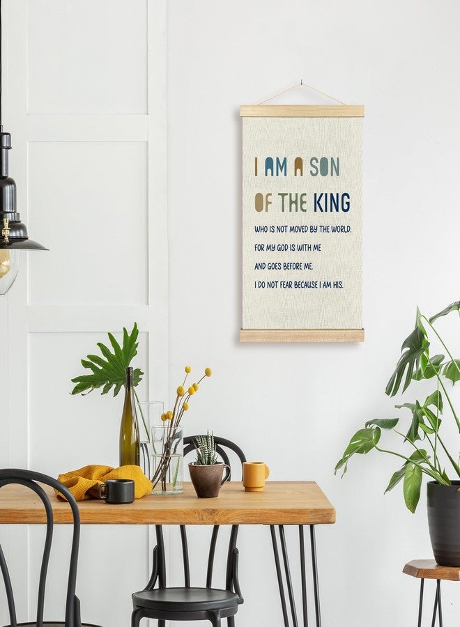 BCUANGD Christian Religious Wall Decor - Kids Boys Nursery Wall Art Poster Hanger with Wood Frames, Inspirational Scripture Wall Hanging Canvas Decor for Home Boys Room Bedroom, 12x16 Inches - Image 4