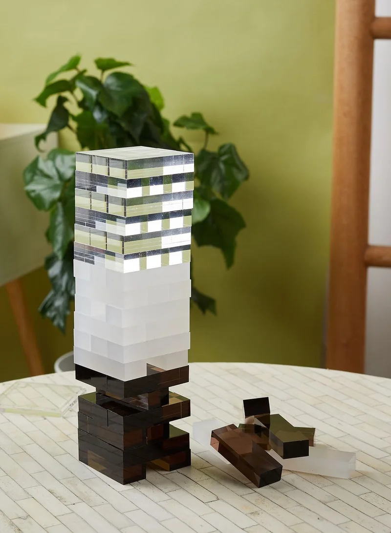 SUNNY LIFE Premium Whiskey Noir Lucite Jumbling Tower Game