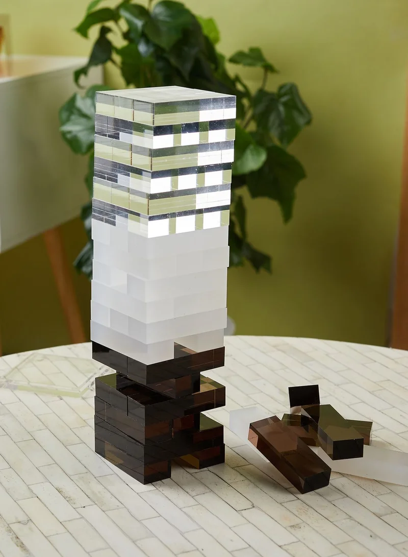 SUNNY LIFE Premium Whiskey Noir Lucite Jumbling Tower Game