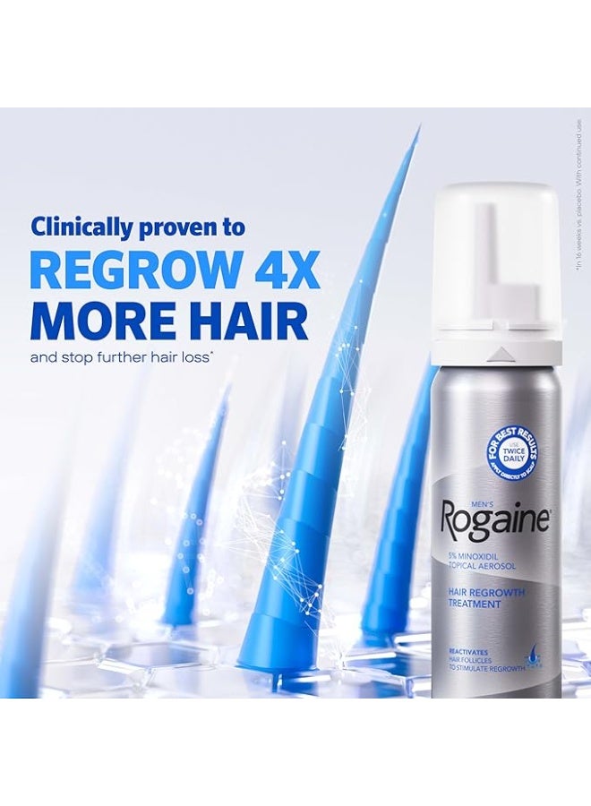 Regaine Rogaine Men's 5 Pure Minoxidil Foam for Hair Loss and Regrowth (3-Month Supply) - Image 5