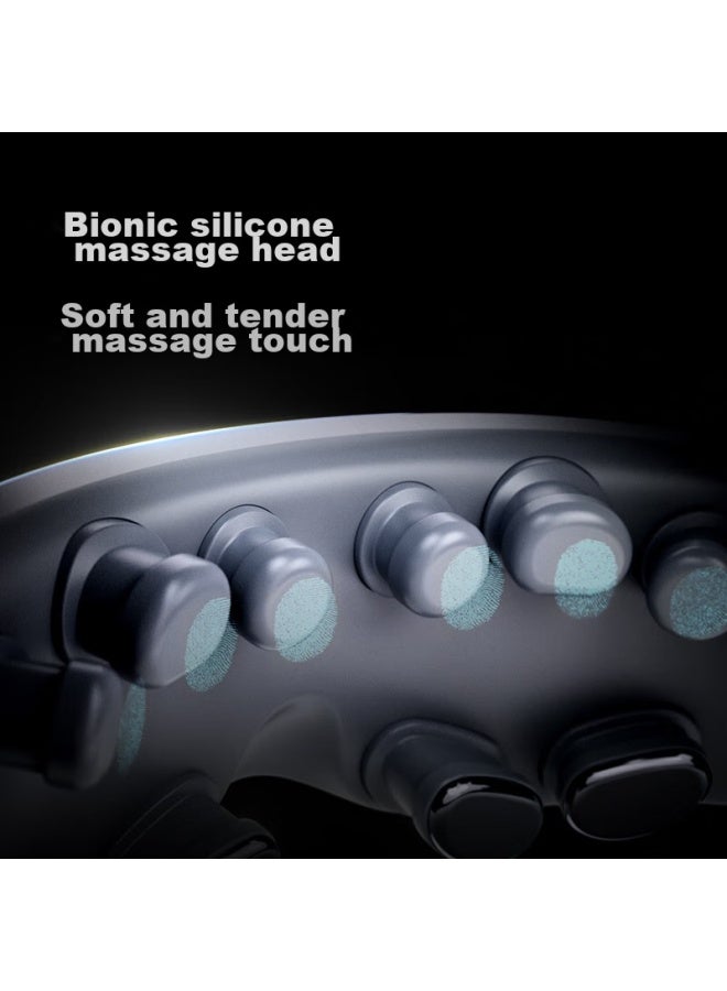 Skg Eye Massager, Constant Temperature Heat Therapy Sleep Mask, Adult Eye Acupoint Zone Massager, Bluetooth Eye Care Device, Practical Gift For Friends And Parents, K5 Silver Mirror Blue - Image 2