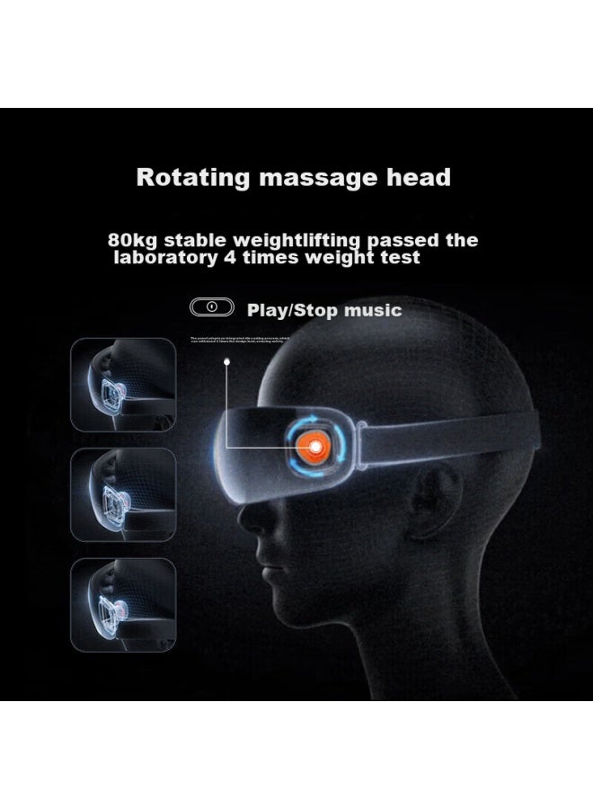 Skg Eye Massager, Constant Temperature Heat Therapy Sleep Mask, Adult Eye Acupoint Zone Massager, Bluetooth Eye Care Device, Practical Gift For Friends And Parents, K5 Silver Mirror Blue - Image 5