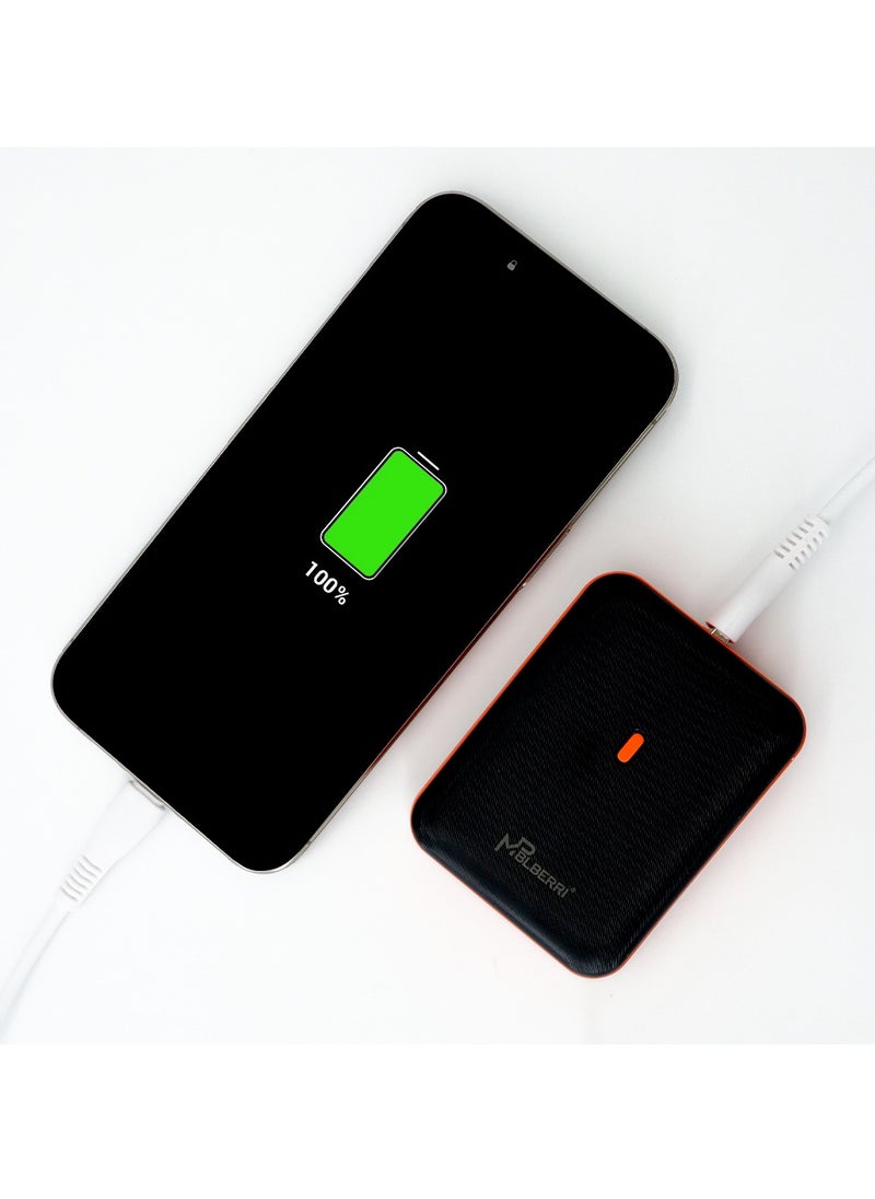 mpBLBERRI 10000mAh Power Bank USB & Type -C | mpBLBERRI BLB-P102  - Image 2
