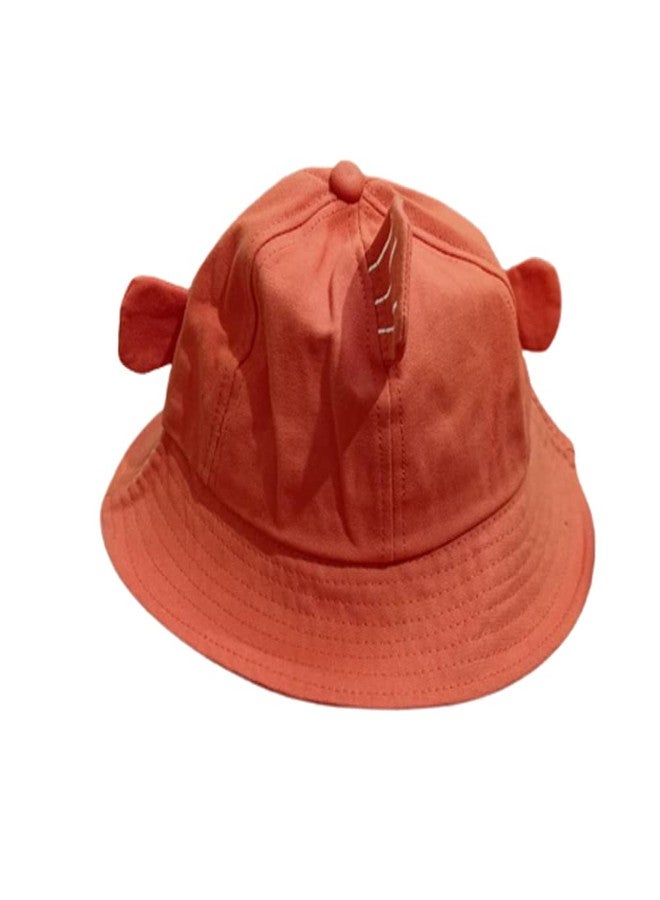 JMP Children's Bucket Hat with Fish Design Outdoor Sun Hat (4-12 Years)-(Orange) - Image 2