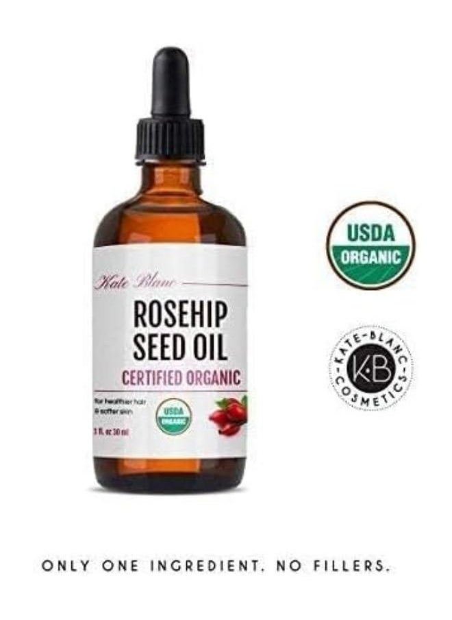 Kate Blanc - Rosehip Oil (1oz) by USDA Certified Organic, 100% Pure, Cold Pressed, Unrefined. Reduce Acne Scars - Image 1