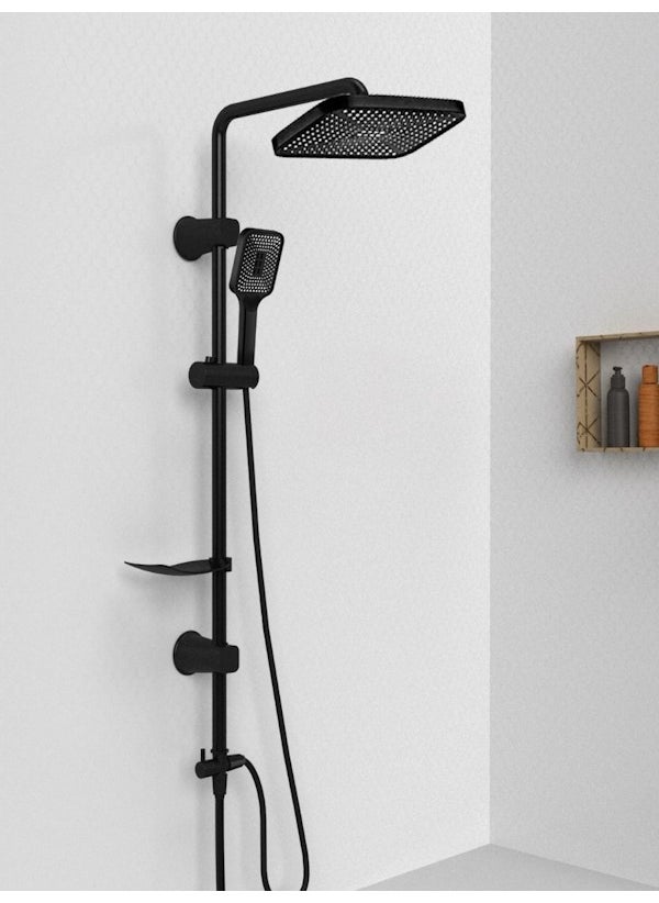 FAWER Faucet & Shower Black Sprinkler Luxury Robot Shower Set with Braided Shower Hose - 400BB  - Image 1
