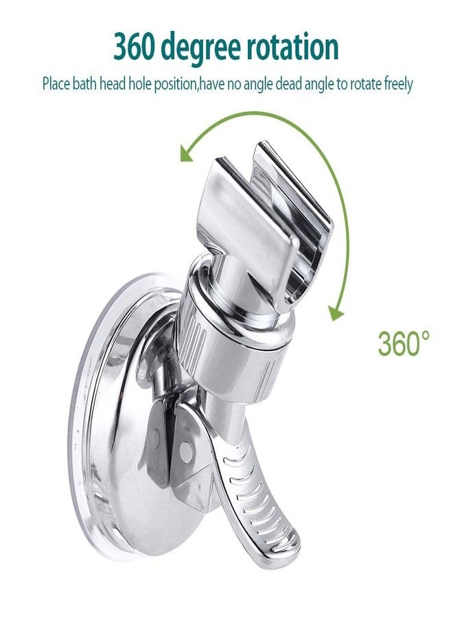 SWOPPLY Self Adhesive Wall Hook for Hand Shower and Health Faucet Bath Shower Head Holder Bathroom Chrome Wall Mount Strong Suction Handheld 360° Rotatable Hand Cup Holder Flush Mounted Mixer Set - Image 3