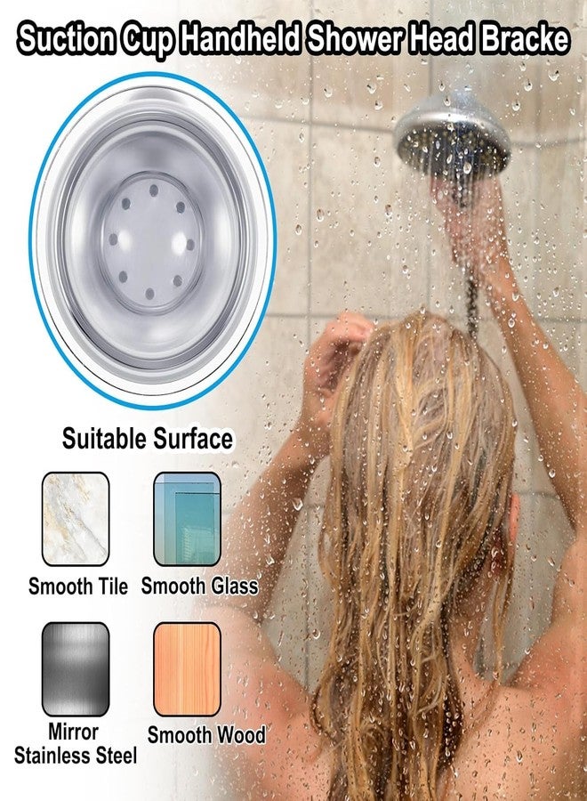 SWOPPLY Self Adhesive Wall Hook for Hand Shower and Health Faucet Bath Shower Head Holder Bathroom Chrome Wall Mount Strong Suction Handheld 360° Rotatable Hand Cup Holder Flush Mounted Mixer Set - Image 5